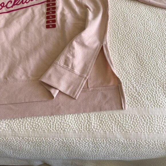 Wildfox Statement Sweathsirt But First Cocktails Blush Pink Sz XL - Picture 7 of 13